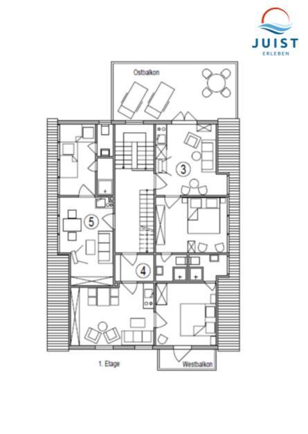 Haus Deichgraf 175 - Wohnung 5 ユイスト エクステリア 写真
